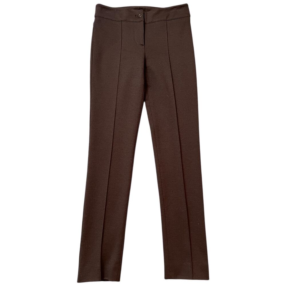 Missoni Chocolate Brown Knit Straight Leg Pants Made Italy IT 40 US 4